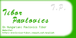 tibor pavlovics business card